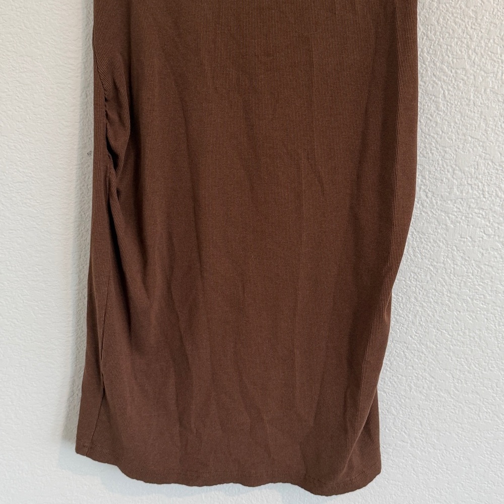Shein Brown Ribbed T-shirt dress - Picture 3 of 7